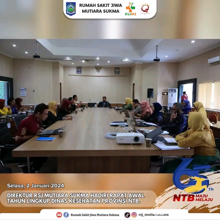 DIREKTUR RSJ MUTIARA SUKMA HADIRI RAPAT AWAL TAHUN LINGKUP DINAS KESEHATAN PROVINSI NTB